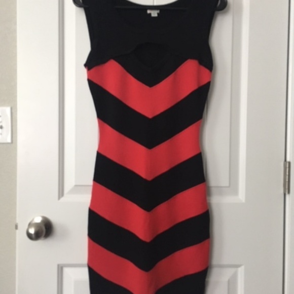 guess red sweater dress